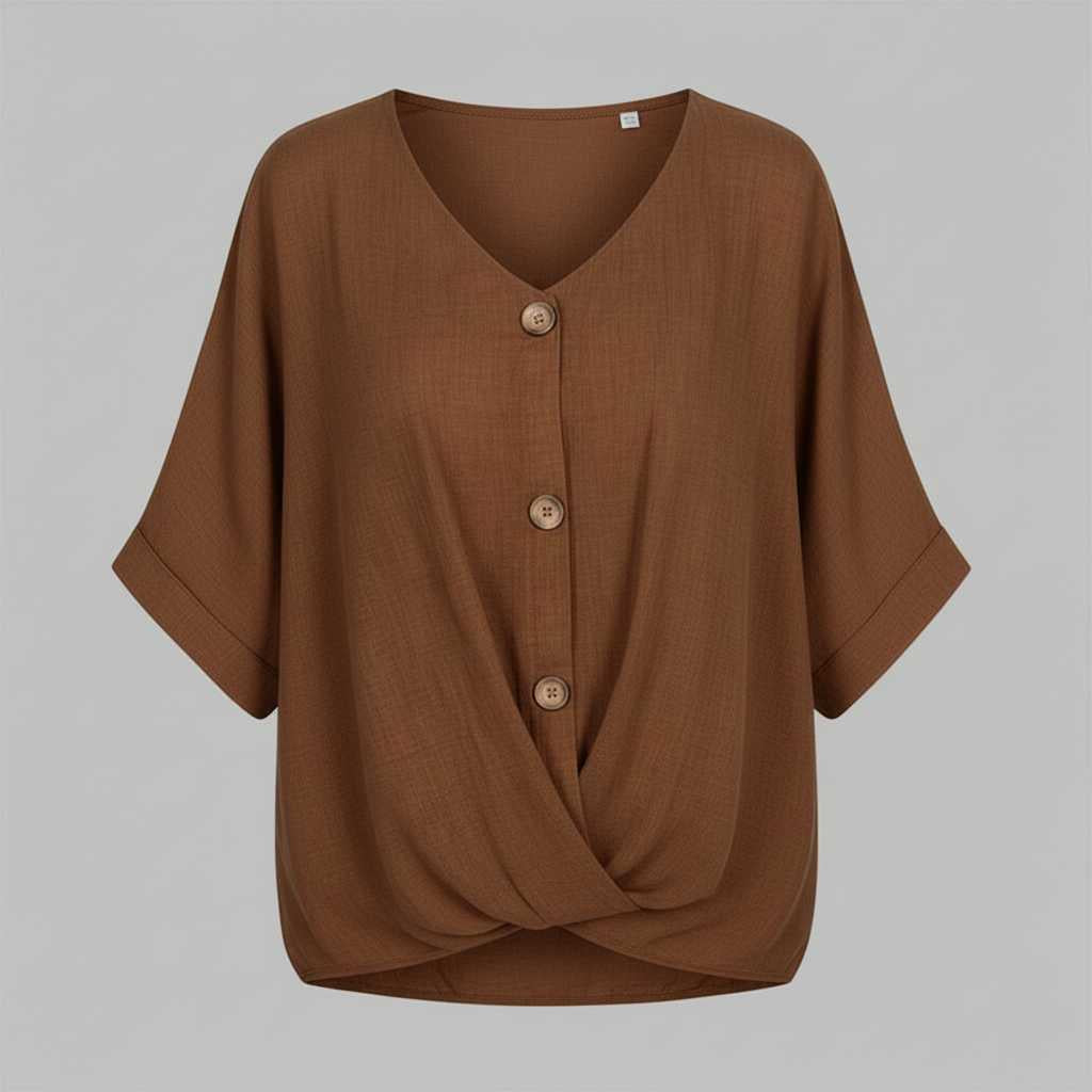 Elegante V-Ausschnitt Bluse | Damenmode für jeden Anlass