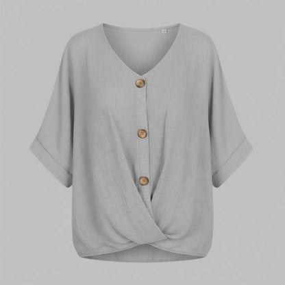 Elegante V-Ausschnitt Bluse | Damenmode für jeden Anlass