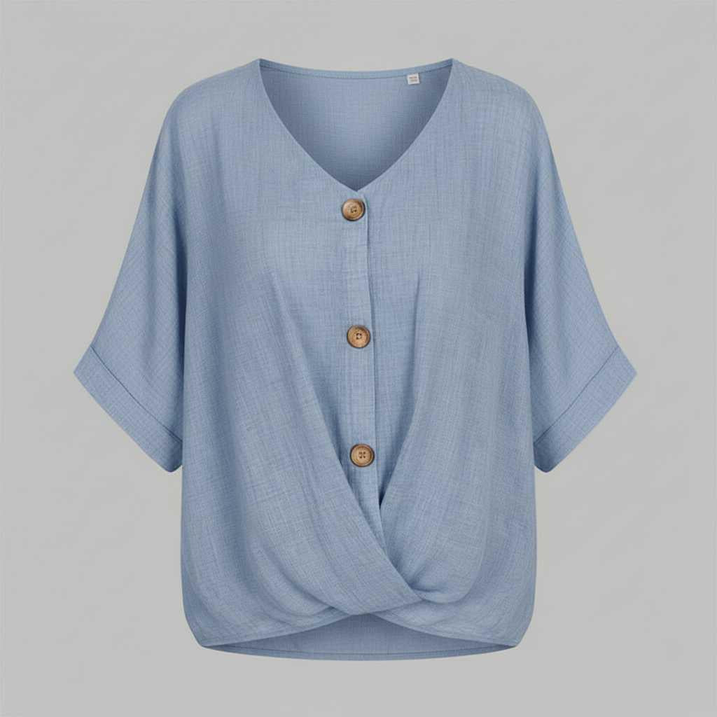 Elegante V-Ausschnitt Bluse | Damenmode für jeden Anlass