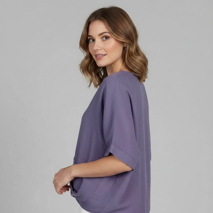 Elegante V-Ausschnitt Bluse | Damenmode für jeden Anlass