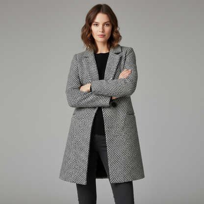 Eleganter Wollmantel Damen | Langer Wintermantel