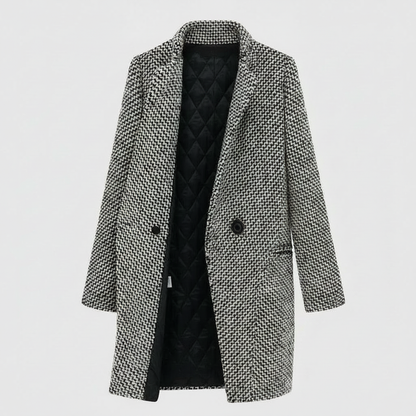 Eleganter Wollmantel Damen | Langer Wintermantel