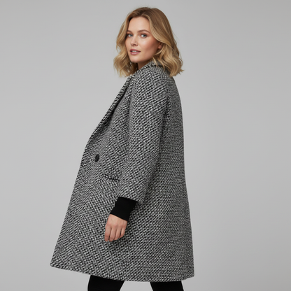 Eleganter Wollmantel Damen | Langer Wintermantel