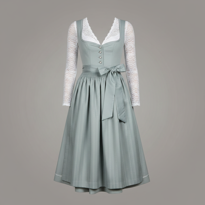 Elegantes Dirndl | Trachtenkleid mit Bluse für Oktoberfest
