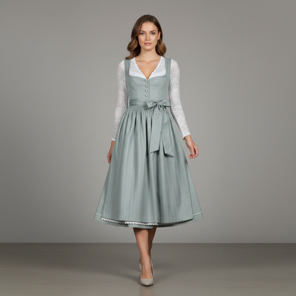 Elegantes Dirndl | Trachtenkleid mit Bluse für Oktoberfest