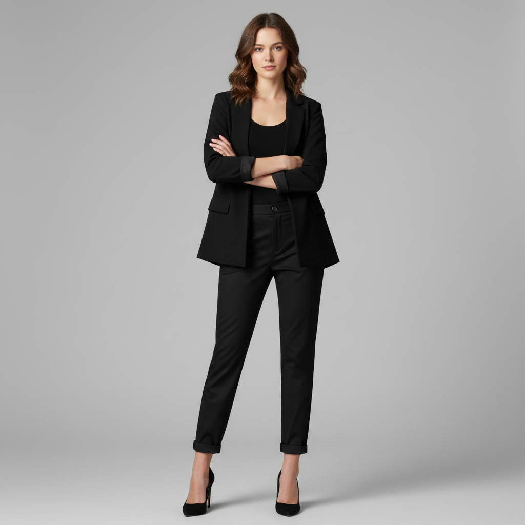 Hochtaillierte Damen Anzughose | Elegante Bürohose