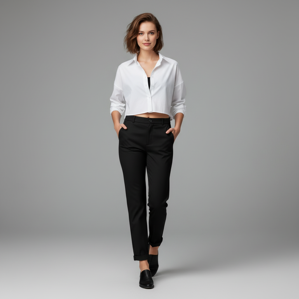 Hochtaillierte Damen Anzughose | Elegante Bürohose