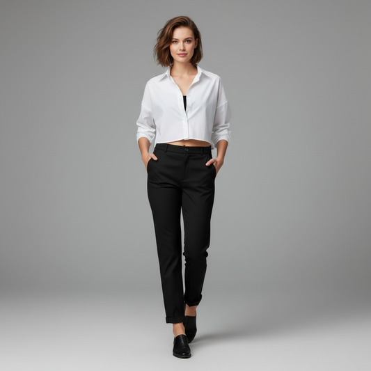 Hochtaillierte Damen Anzughose | Elegante Bürohose