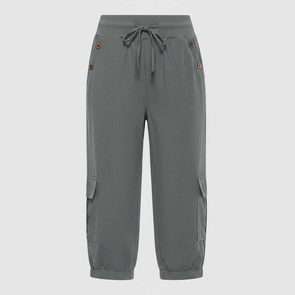 Jana | Damen Freizeithose mit Elastischem Bund und Taschen