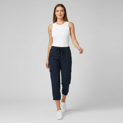 Jana | Damen Freizeithose mit Elastischem Bund und Taschen