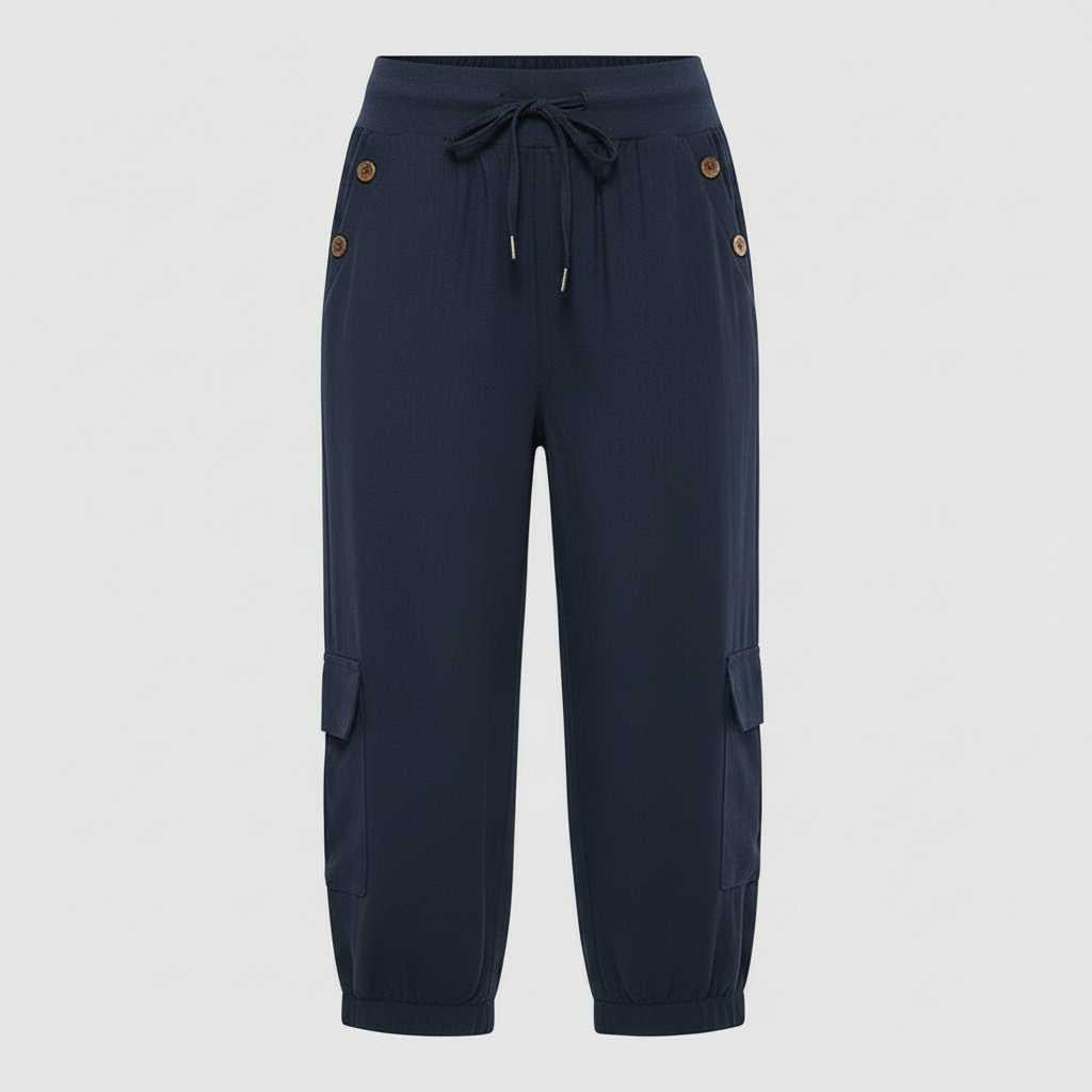 Jana | Damen Freizeithose mit Elastischem Bund und Taschen