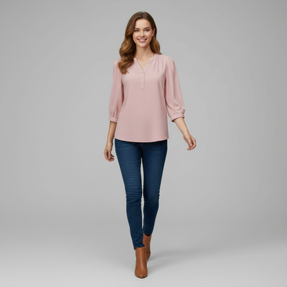 Patchwork Bluse für Damen | Modische Freizeitbluse